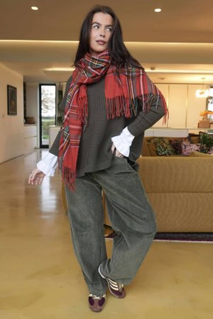 Gilbert Cord Barrel Pant Khaki